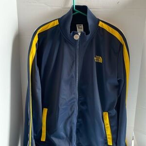 The North Face Men’s Large Track Jacket Blue w Yellow Accents